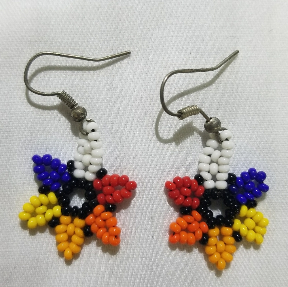 Mulicolor flower earings